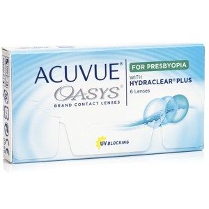 Acuvue Oasys for Presbyopia (6 šošoviek) Acuvue 2 týždenné silikón-hydrogélové multifokálne