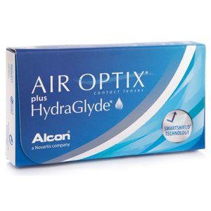 Air Optix Plus Hydraglyde (6 šošoviek) Air Optix Mesačné silikón-hydrogélové sférické