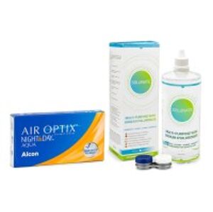 Alcon Air Optix Night & Day Aqua (6 šošoviek) + Solunate Multi-Purpose 400 ml s puzdrom